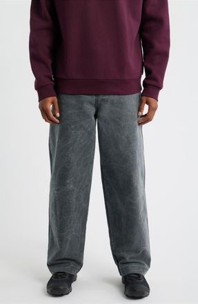 Obey Commons Wrinkle Wash Jeans in Black Wrinkle Wash at Nordstrom, Size 28