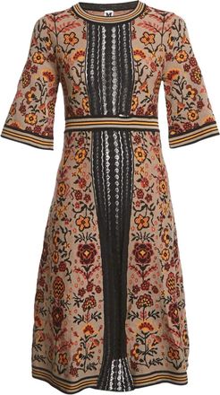 Missoni floral-pattern midi dress - Brown