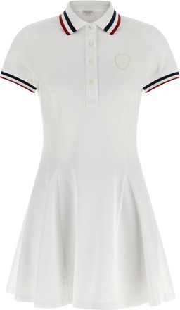 Brunello Cucinelli White Logo embroidery tennis dress