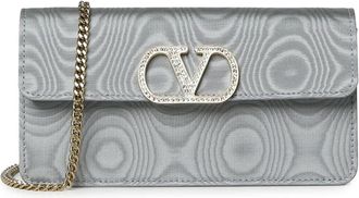 Valentino Garavani VLogo Signature Portemonnee Met Bandje - Dames - Schoudertassen - Blauw - ONE Size - Tassen