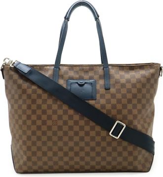 Louis Vuitton Damier Navy Pvc Leather Shoulder Bag Tote Bag (Pre-Owned)