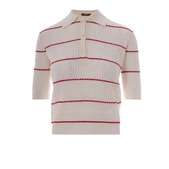 Max Mara Round-neck Knitwear, female, White, Size: XS MstGallo Polo