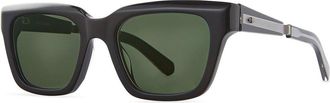 Garrett Leight MAVEN S BK-PW/SFG15 Mens Sunglasses Black Size 52