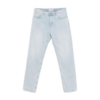 Icon Denim Los Angeles Slim Fit Jeans, male, Blue, W36, Light Denim Jeans with Button Fly