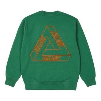 Palace Outliner Mit Desigher Crew Green Back Triangle Printing Round Neck Unisex Green P20CS141