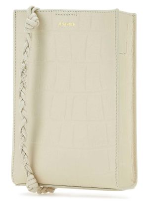 Jil Sander Womens Ivory Leather Shoulder Bag 105 Borse A Tracolla