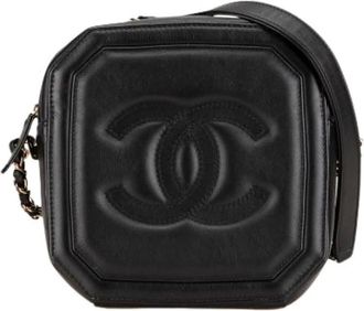 Chanel Pre-owned Vintage Crossbody Bag - Dames - Vintage Schoudertas - Zwart - ONE Size - Leer - Vintage