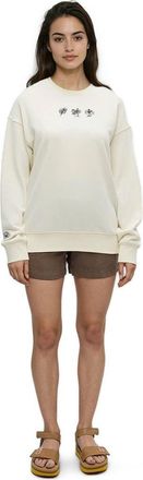 tentree Haiti Embroidery Relaxed Crew in Undyed/graphite at Nordstrom, Size X-Small