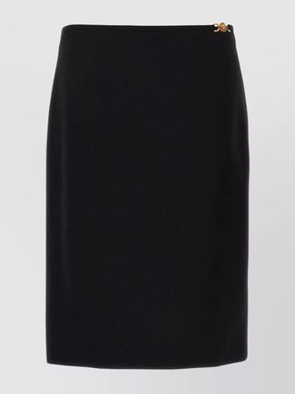 Versace hardware gold high-waisted knee-length skirt