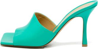 Bottega Veneta Sandali slides Stretch con tacco - Verde