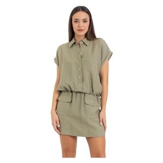 Kocca Shirts, female, Green, Size: XS Elegant waist length light blouse