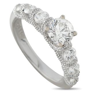 Luxury Bazaar 18K White Gold 1.17ct Diamond Ring MF19-070126