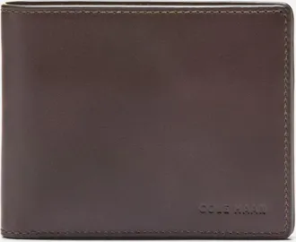 Cole Haan Mens Leather Slimfold Wallet - Brown
