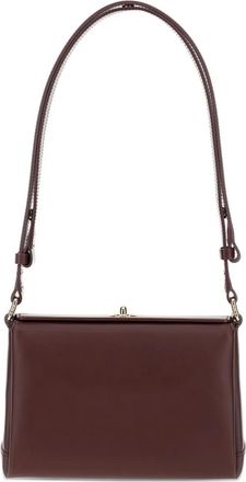 Plan C Borsa a spalla in pelle - Rosso