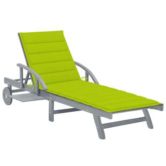 vidaXL Tumbona De Jard&iacute;n Con Coj&iacute;n Madera Maciza De Acacia Vidaxl