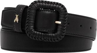 Patrizia Pepe Smal leren riem - Dames - Riemen - Zwart - M - Leer - Accessoires