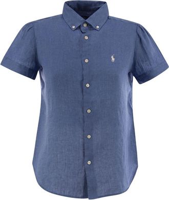 Polo Ralph Lauren Lightweight Linen Short-Sleeved Shirt With Embroidered Pony
