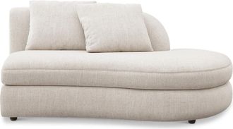 Castlery Fable Right Chaise Customized, (Performance Linen Weave) Light Grey, Spill Resistant, Ultra Deep Seats for Castlery Chairs