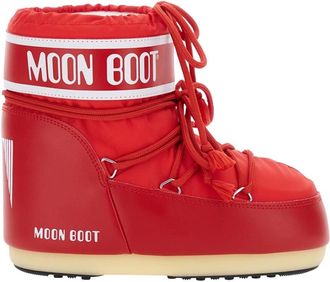 Moon Boot Schoenen, Dames, Rood, 39 EU, Leer, Icon Low Boots