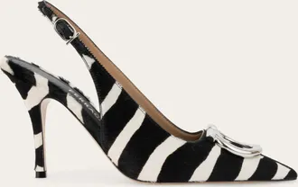 Ferragamo Women Maxi Gancini slingback pump White Size 10.5