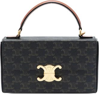 Celine Pre-owned Handbags, female, Brown, Size: ONE SIZE Pre-owned Top Handle Box Bag
