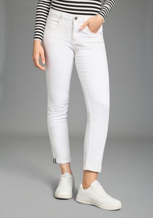 Kangaroos Relax-fit-Jeans KANGAROOS RELAX-FIT HIGH WAIST, Damen, Gr. 32, N-Gr, weiss (wei&szlig;), Denim/Jeans, Obermaterial: 98% Baumwolle, 2% Elasthan, Basic, relax