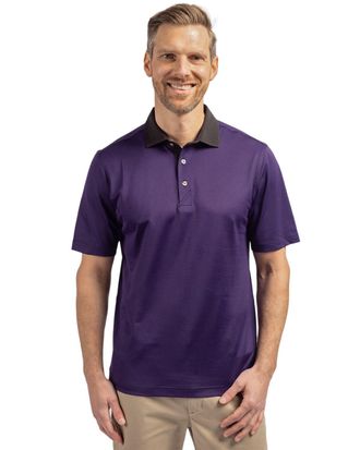 Cutter & Buck Virtue Pique Micro Stripe Mens Short Sleeve Polo