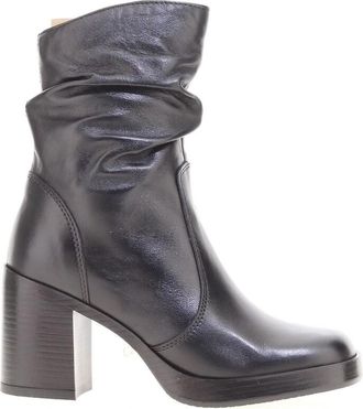 Mjus Bottines in leer, vierkante top