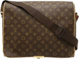 Louis Vuitton Pre-owned Cross Body Bags, male, Brown, Size: ONE SIZE Pre-owned Abbesses Monogram Shoulder Bag