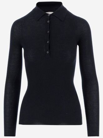 SA SU PHI Cashmere And Silk Knitted Polo Shirt