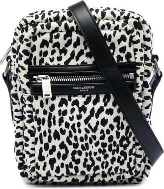 Saint Laurent Pre-owned Saint Laurent Leopard Print Canvas Sid Messenger Bag Unisex HNVQ500EQUYX4HJQ