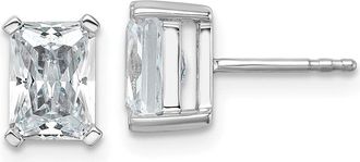 Diamond2Deal 14k Gold 3 ct Radiant Lab Grown Diamond Stud Earrings VS Clarity, G-H Color