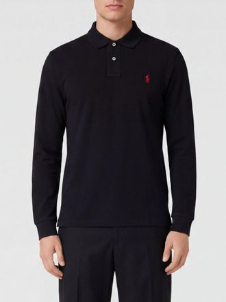 Polo Ralph Lauren Long-Sleeved Slim-Fit Cotton Polo Shirt with Pony Logo