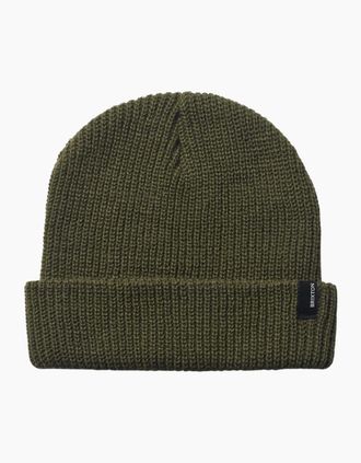 Brixton Mens Brixton Heist Military Olive Beanie Hat - Green - Size: ONE size