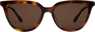 Mohala Eyewear Lanikai 53mm Low Nose Bridge Wide Width Polarized Cat Eye Sunglasses in Ember Glow /Tan Lenses at Nordstrom