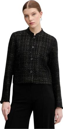Joop Jacy Tweed Jas - Dames - Blazers - Zwart - XS - Tweed - Jassen