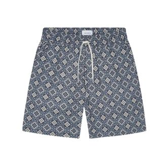 Les Deux Beachwear, male, Blue, Size: S Harry Arabesque AOP Shorts