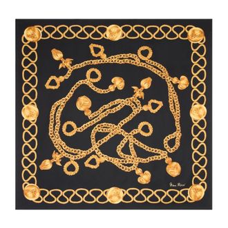 Nina Ricci Accessoires, Dames, Zwart, ONE Size, Chains Zijden Sjaal