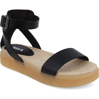 Mia Ellen Platform Sandal in Black at Nordstrom, Size 7.5