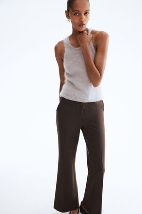 H&M Bootcut Trousers in Dark Brown at Nordstrom, Size 24