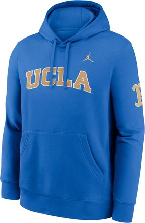 Nike Jordan Mens UCLA Sideline Club Jordan Brand Pullover Hoodie in Blue | MJDK44UUCL-TVV