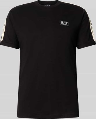 Emporio Armani T-Shirt mit Label-Patch in Black, Größe XXXL