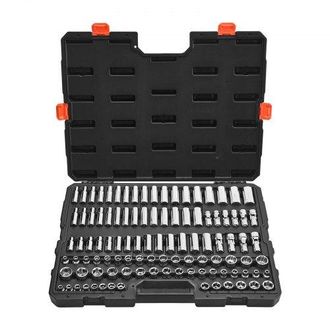 OEM Juego De Llaves De Vaso, Con Accionamiento 9,5 Mm, Medidas M&eacute;tricas 6 A 24 Mm, Profundas Y Est&aacute;ndar, Para Mec&aacute;nicos Con Estuche, Acero De Aleaci&oacute;n Cr-