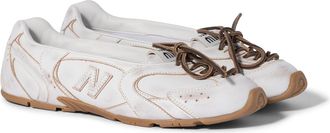 Miu Miu New Balance X Miu Miu 530 Sl Deco Leather Ballerinas, Woman, White, Size 38,5