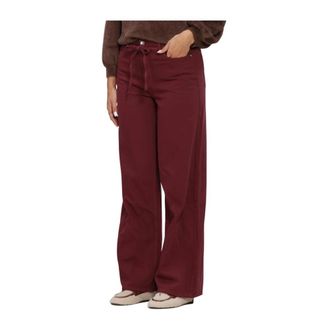 Object Object - Objrosie MW Wide Jeans - Dames - Jeans - Bruin - Maat: L Katoen