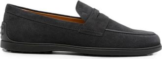 Tod's Gommino Almond-Toe Loafer - Heren - Loafers - Blauw - 42 EU - Su&egrave;de - Schoenen