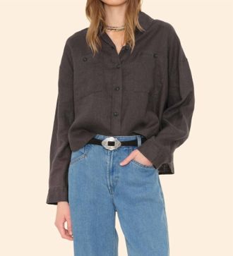 Xirena Brittan Long Sleeve Shirt In Black Quartz