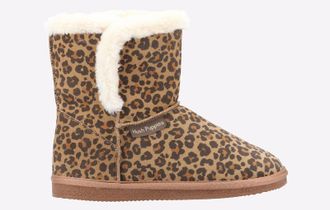 Hush Puppies Ashleigh MEMORY FOAM Slipper Boots Womens - Brown - Size UK 5