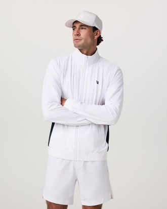 Vuori Clothing Fleet Jacket | White Color Block | Medium