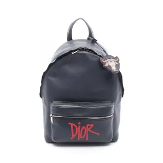 Dior Navy Leather Backpack (Pre-Owned)